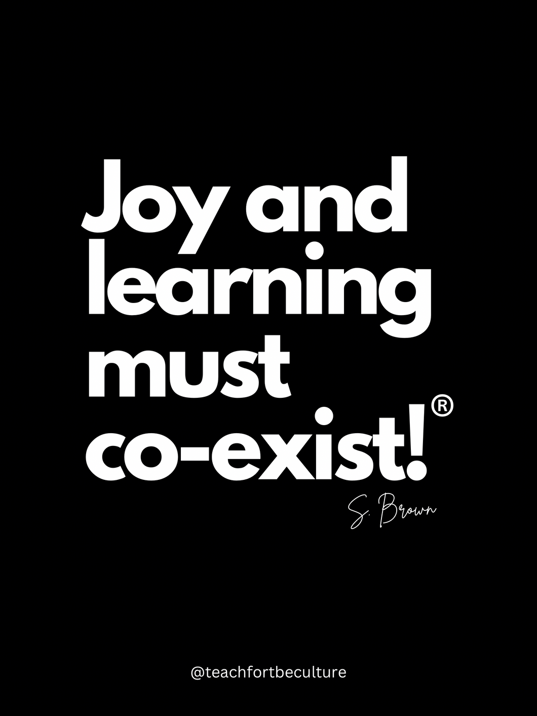 Joy and learning - digital poster