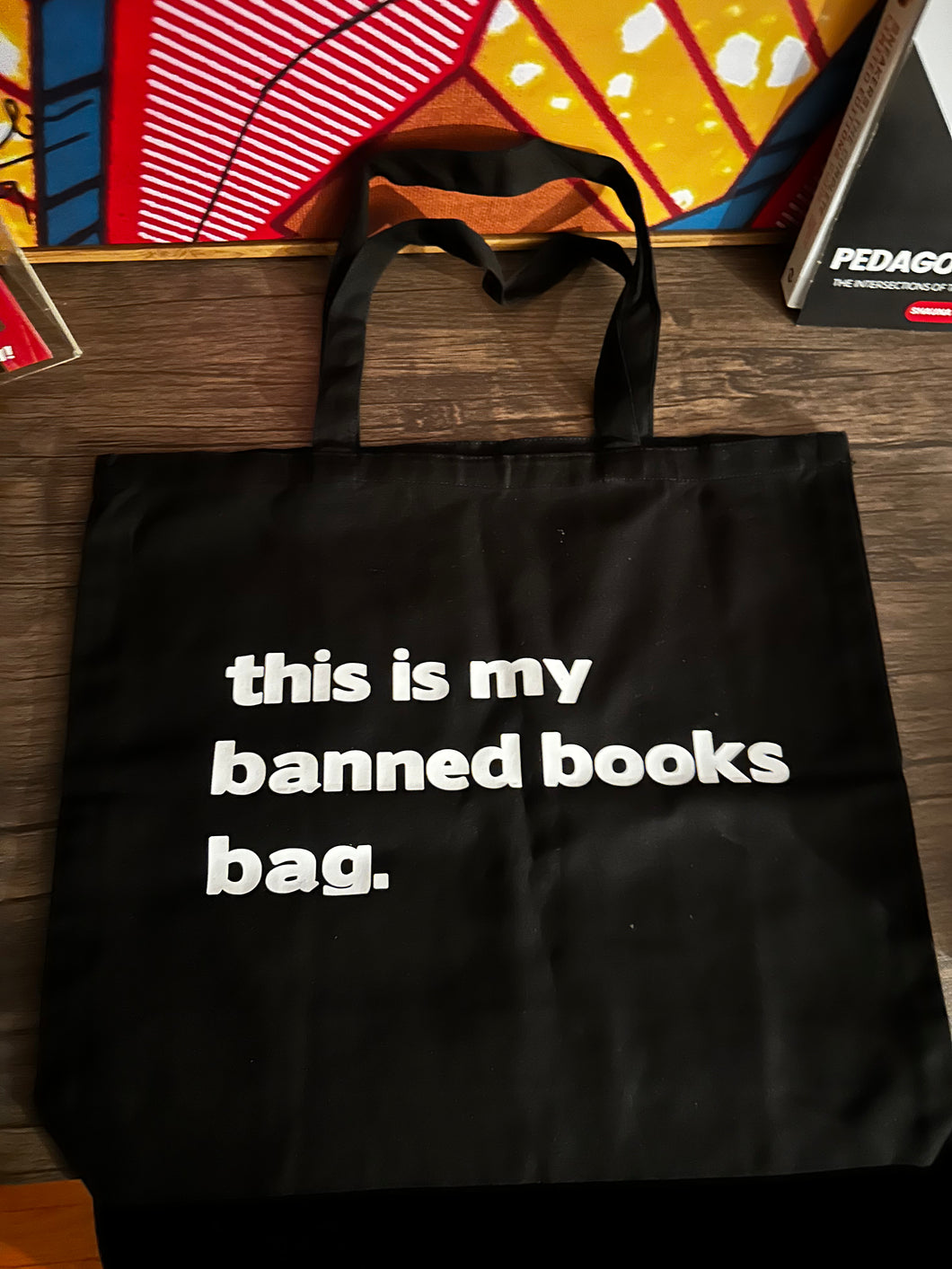 “This is my banned-books bag”